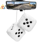 Kvaey 2PCS Fuzzy Plush Dice With Dots, 3 Inch Square Pair Of Retro Rear White New. Price: $12.96.