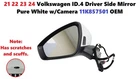 21 22 23 24 Volkswagen ID.4 Driver Side Mirror Pure White W/camera 11K857501 Used. Price: $250.00.