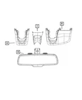 Genuine Mopar Inside Rear View Mirror 68360854AA New. Price: $89.36.